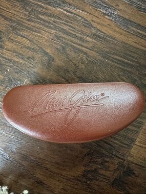 Maui Jim Brown Leather Eyewear Case Only